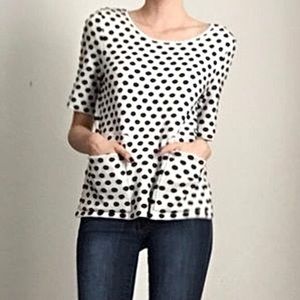 Anthropologie Moth Dottie Pocket Sweater SZ S/P
